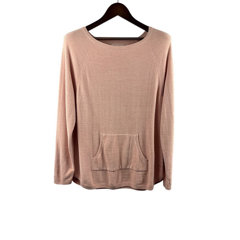 Women’s Barefoot Dreams Large Baby Pink Pull Over Plush Sweater